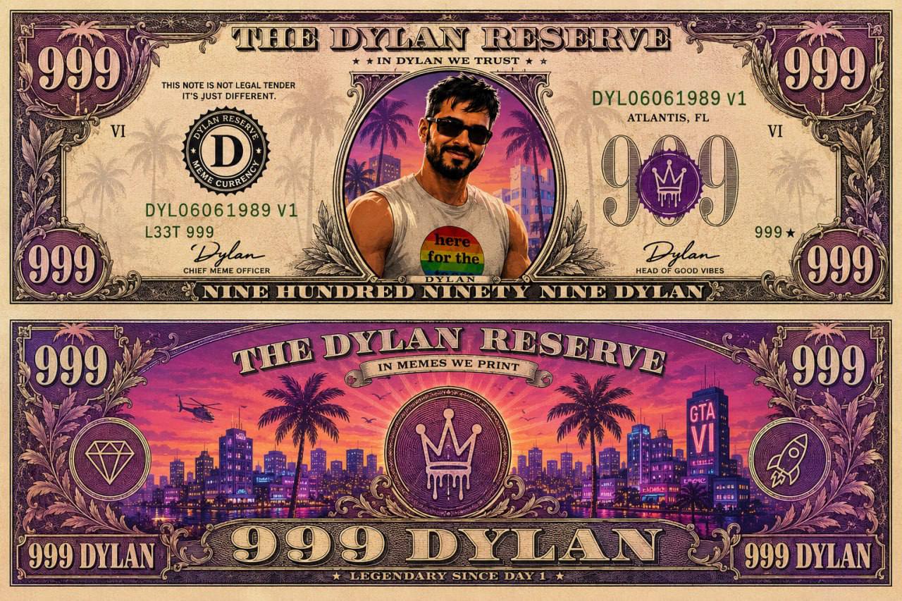 The Dylan Reserve novelty banknote meme